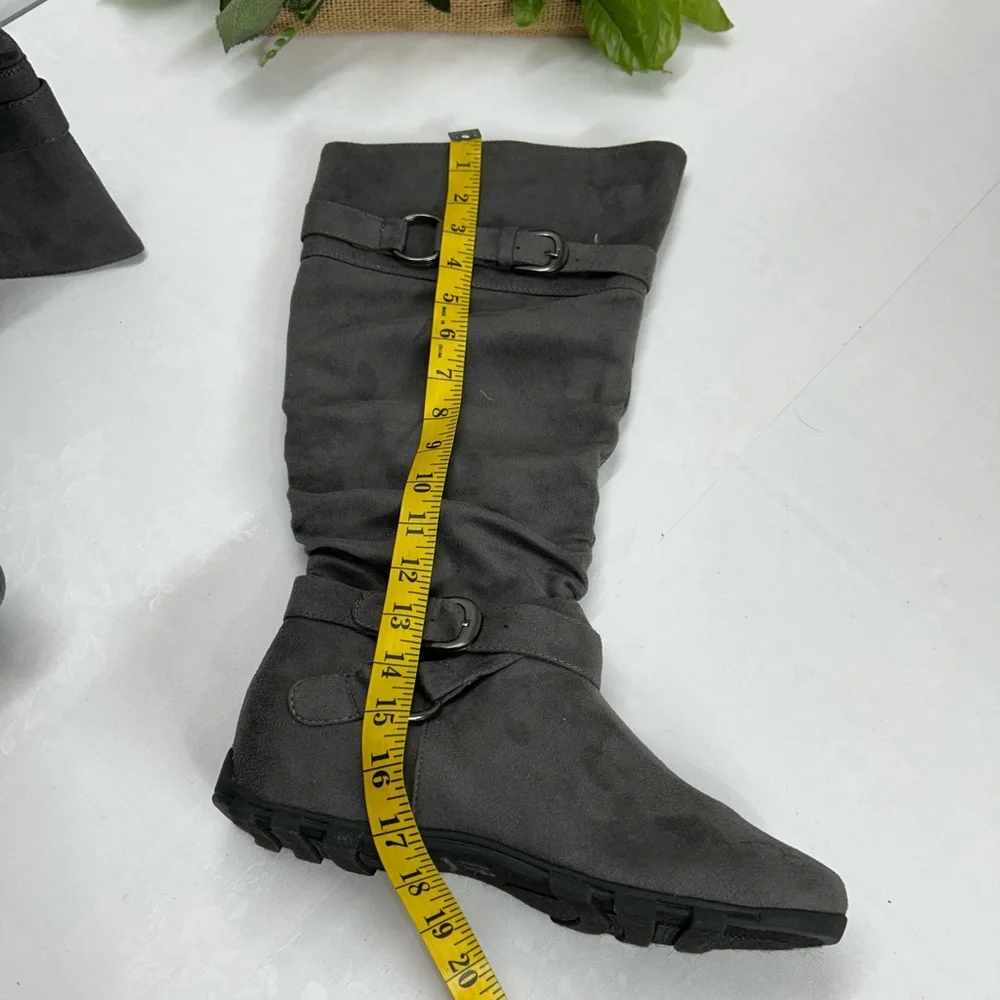 Gray Women's Knee-High Boots